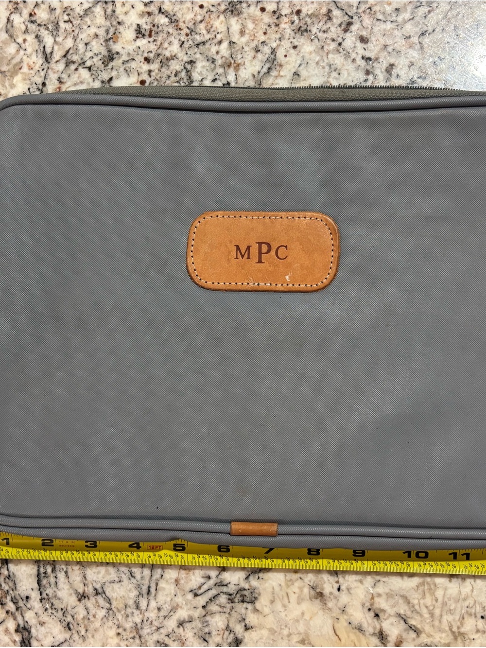 Jon Hart Gray Computer Case with Tan Accent